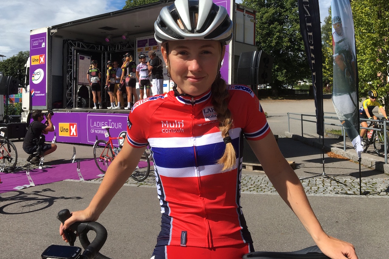 KLATRER: Junioren Ingvild Gåskjenn har utmerket seg på klatreetapper tidligere denne sesongen, og får nå muligheten igjen med landslaget i Tour Cycliste Féminin International de l'Ardèche, der blant annet Mont Ventoux står på menyen. Foto: NCF