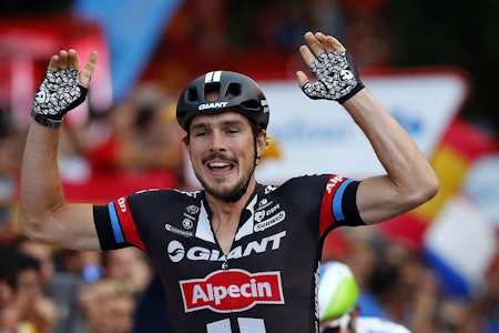 TILBAKE: John Degenkolb hadde enda tilgode å vinne etter skadeavbrekket i starten av sesongen. På den siste etappen av Arctic Race var derimot tyskeren sterkest i spurten. Foto: Cor Vos TILBAKE: John Degenkolb hadde enda tilgode å vinne etter skadeavbrekket i starten av sesongen. På den siste etappen av Arctic Race var derimot tyskeren sterkest i spurten. Foto: Cor Vos