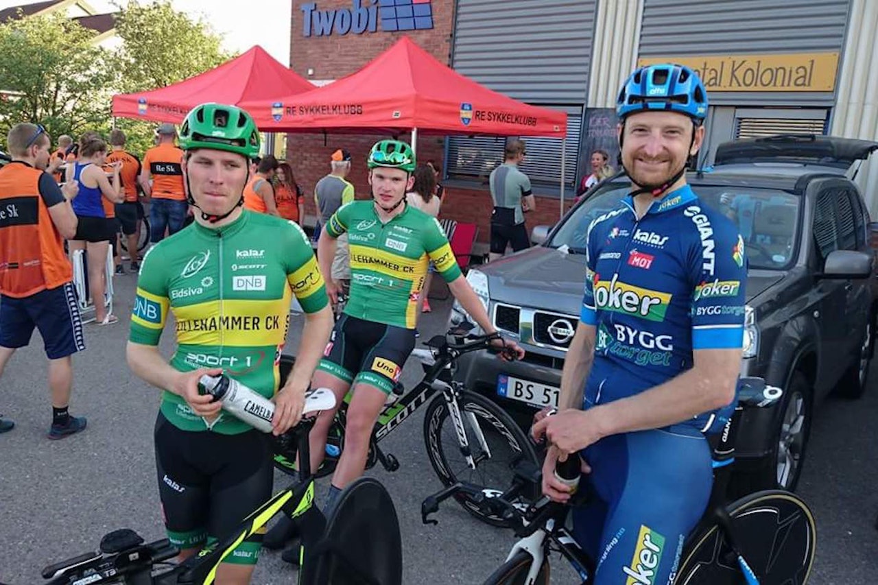 REKORD: Reidar Borgersen stilte til start på Retempon 2016, her med Torjus Sleen og Vegard Børsheim fra Lillehammer CK. Foto: Arrangøren REKORD: Reidar Borgersen stilte til start på Retempon 2016, her med Torjus Sleen og Vegard Børsheim fra Lillehammer CK. Foto: Arrangøren