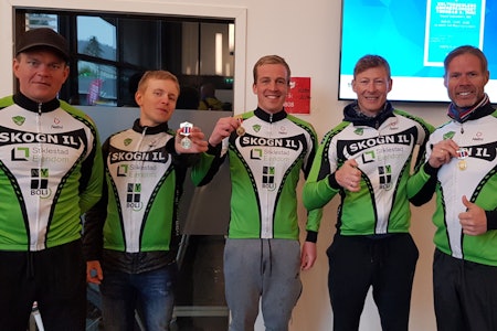 GJEV SEIER: Skogn IL vant lagkonkurransen i Victoriarunden, her ved fem av lagets ryttere: Håvard Garborg (fra venstre), Vidar Vikestad, Amund Solli, Brynjar Farstad og Lars Hjelde. Foto Privat GJEV SEIER: Skogn IL vant lagkonkurransen i Victoriarunden, her ved fem av lagets ryttere: Håvard Garborg (fra venstre), Vidar Vikestad, Amund Solli, Brynjar Farstad og Lars Hjelde. Foto Privat