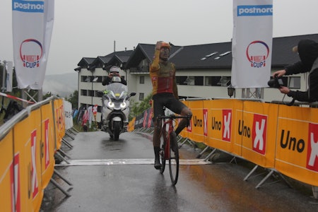 OPPSKRIFTSMESSIG: Torstein Træen fra Uno-X kastet ikke bort sjansen til seier på kongeetappen i Tour te Fjells. Foto: Ingeborg Scheve Torstein Træen Tour te Fjells 2020 Uno-X