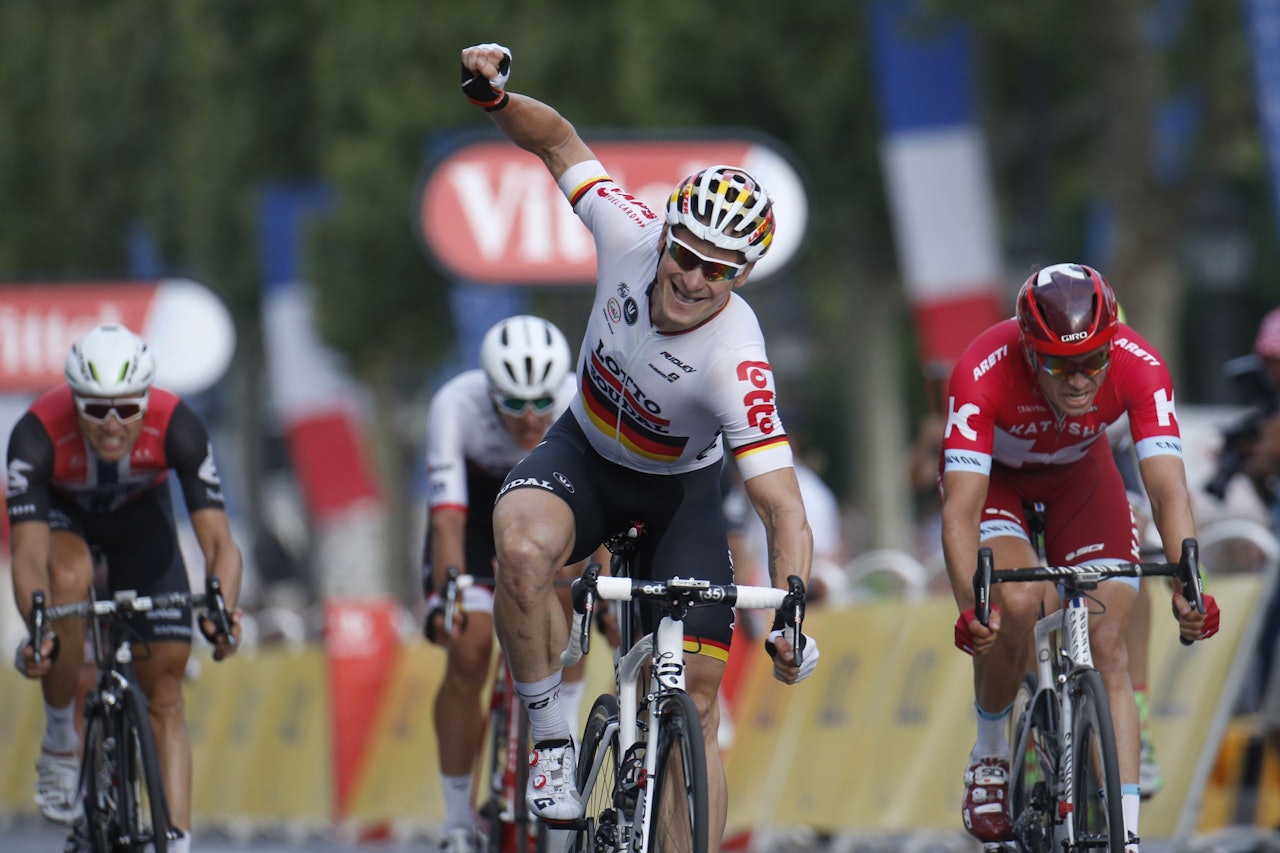 DOBBEL: Andre Greipel vant på Champs Elysèes i fjor, og kopierte bragden i år. Foto: Cor Vos. DOBBEL: Andre Greipel vant på Champs Elysèes i fjor, og kopierte bragden i år. Foto: Cor Vos.