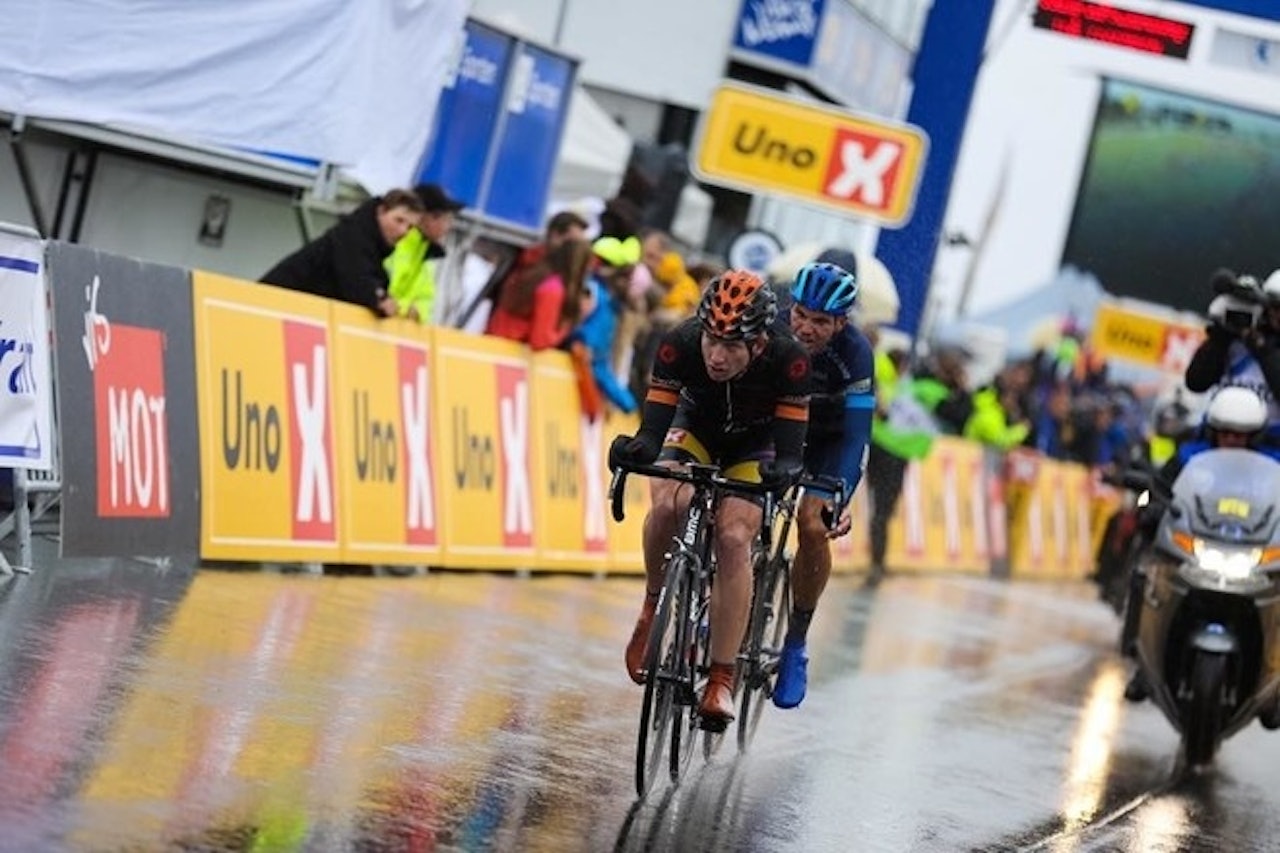 RÅSTERK: Andreas Vangstad er blant våre beste kontinentalryttere, her fra fjorårets etappeseier i Tour of Norway. Foto: Snorre Veggan.  RÅSTERK: Andreas Vangstad er blant våre beste kontinentalryttere, her fra fjorårets etappeseier i Tour of Norway. Foto: Snorre Veggan.