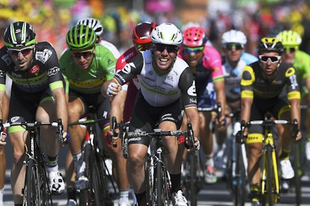 SPURTKONGE: Med fire etappeseiere så langt i Tour de France, er Mark Cavendish definitivt spurtkongen. Foto: Cor Vos.