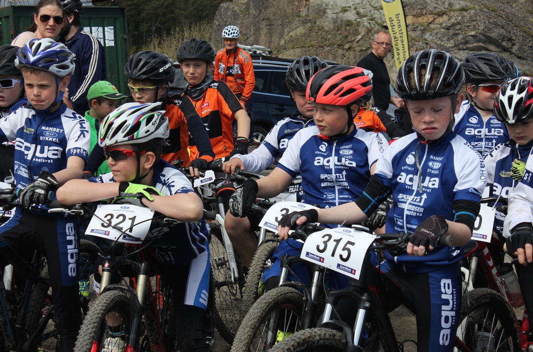 Fullt fokus før start på Sparebank1 Terreng Cup i Larvik. Sparebank1 terreng cup - foto Nanset IF