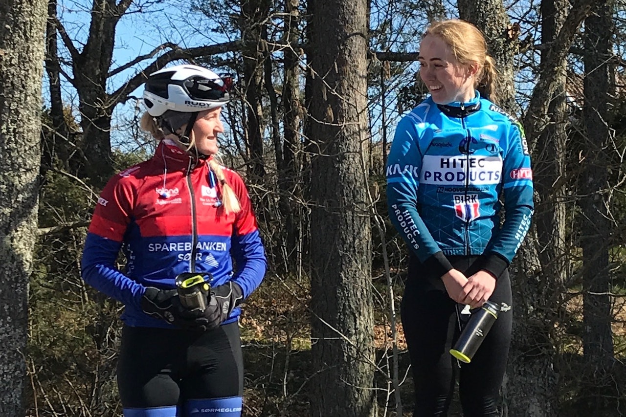 UKLART: Ingvild Gåskjenn fra Hitec Products Birk Sport vant dameklassen i Ronde van Berg, men bak henne hersket det en stund tvil om hvem som var først. Foto: Nanset IF