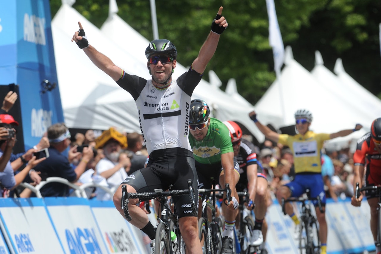 RASK: Mark Cavendish vant den første etappen i Tour de France etter en hektisk spurt. Arkivfoto: Cor Vos