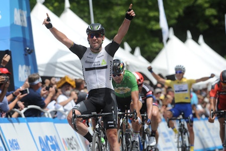 RASK: Mark Cavendish vant den første etappen i Tour de France etter en hektisk spurt. Arkivfoto: Cor Vos RASK: Mark Cavendish vant den første etappen i Tour de France etter en hektisk spurt. Arkivfoto: Cor Vos
