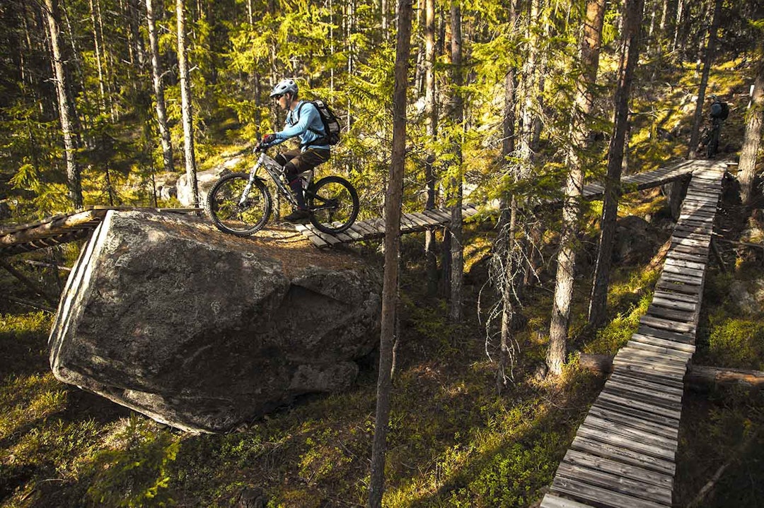 Traktor Bike Park er full av morsomme elementer. IMG_5333