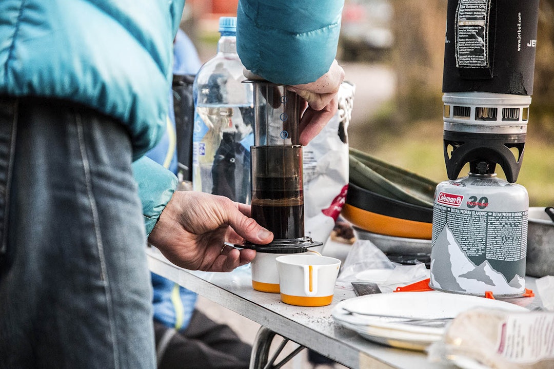 Mens de fleste har kokekaffe, valgte andre aeropress. IMG_5409 copy