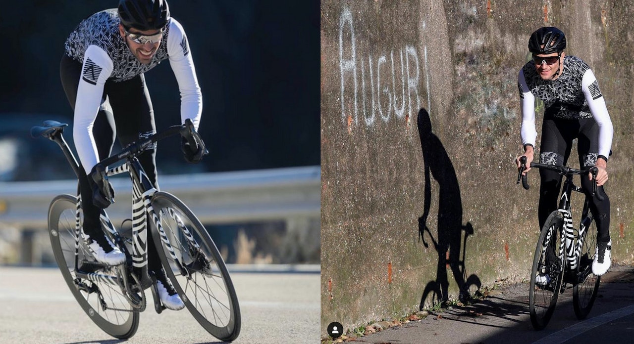 NYTT MERKE? Alberto Contador og Ivan Basso fronter samme sykkel og klær i sosiale medier om dagen. Stort mer sier de ikke. 