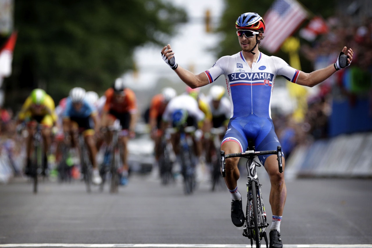 VERDIG VERDENSMESTER:  Peter Sagan fikk et velfortjent VM-Gull i Richmond. Foto: Cor Vos.  VERDIG VERDENSMESTER:  Peter Sagan fikk et velfortjent VM-Gull i Richmond. Foto: Cor Vos.
