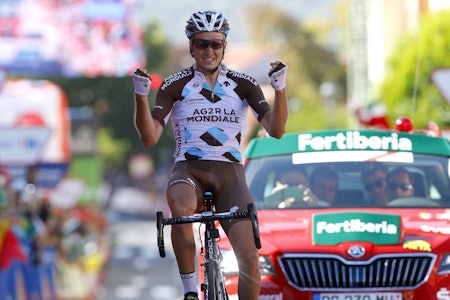 LOVENDE RYTTER: Alexis Gougeard har en stor framtid foran seg, i dag vant han sin første etappeseier i et treukersritt. Foto: Cor Vos.  LOVENDE RYTTER: Alexis Gougeard har en stor framtid foran seg, i dag vant han sin første etappeseier i et treukersritt. Foto: Cor Vos.