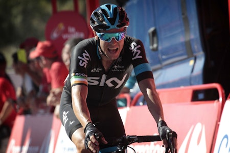 ENDELIG: Etter mange forsøk under årets Vuelta satt etappeseieren endelig for Nicolas Roche. Foto: Cor Vos