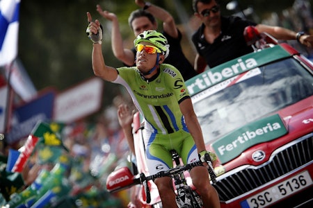 I ÅR SOM I FJOR: Alessandro de Marchi (BMC) tok sin andre etappeseier i Vuelta a España. Den første kom i fjor. Foto: Cor Vos