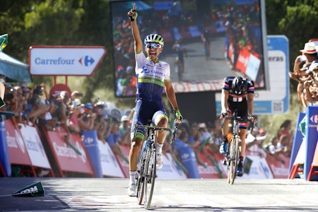 REPRISE: Esteban Chaves tok sin andre etappeseier i årets Vuelta a España da han vent den sjette etappen. Foto: Cor Vos