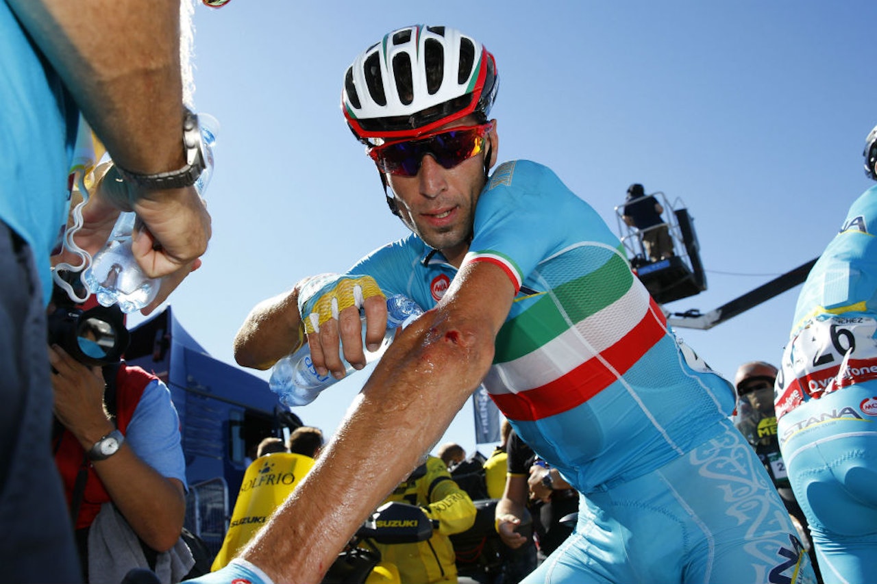 FERDIG: Vincenzo Nibali er kastet ut av årets Vuelta etter å ulovlig hjelp. Foto: Cor Vos