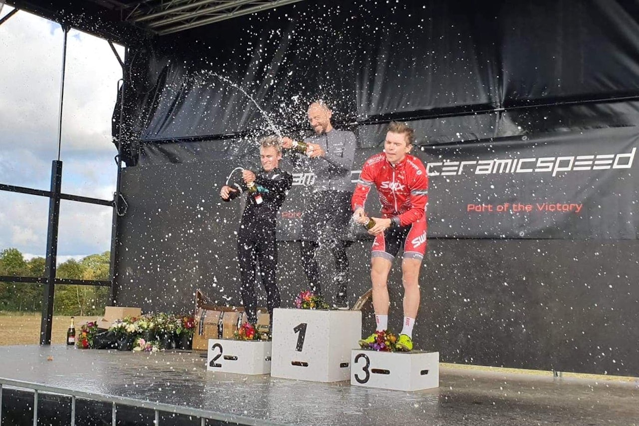 SJAMPIS: Fredrik Haraldseth åpnet kross-sesongen med tredjeplass i UCI-2-rittet Kronborg Kross i Danmark. Foto: Bjørn Haraldseth