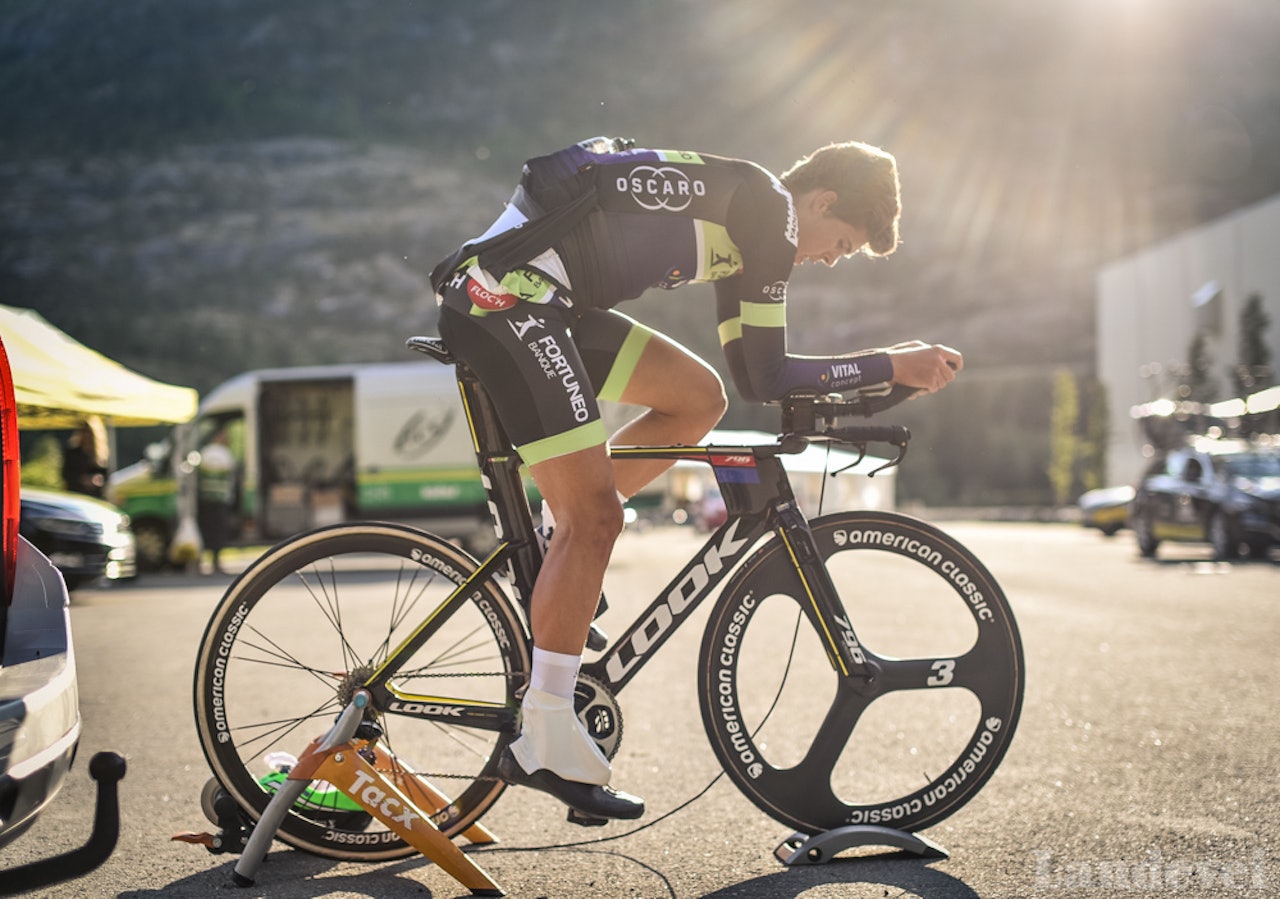 FOKUSERT: Vegard Breen har vist at han er i form. Her varmer han opp før NM-tempoen. Foto: Henrik Alpers FOKUSERT: Vegard Breen har vist at han er i form. Her varmer han opp før NM-tempoen. Foto: Henrik Alpers