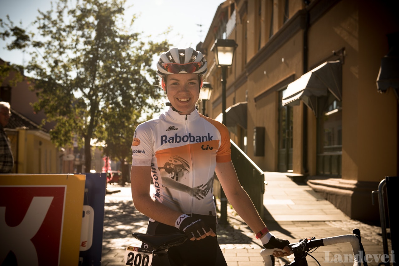 VINNER AV LA COURSE: Anna van der Breggen, vinneren av Tour de France-rittet La Course er nå i Halden. 