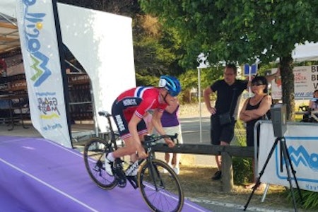 KLATRESTERK: Sindre Lunke har kvaliteter som gjør at han kan kjempe i toppen av Tour de l'Avenir. Foto: NCF  KLATRESTERK: Sindre Lunke har kvaliteter som gjør at han kan kjempe i toppen av Tour de l'Avenir. Foto: NCF