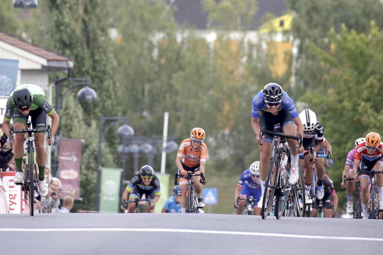 Marianne Vos (til venstre) vant første etappe i Ladies Tour of Norway 2018. Foto: Cor Vos Marianne Vos (til venstre) vant første etappe i Ladies Tour of Norway 2018. Foto: Cor Vos