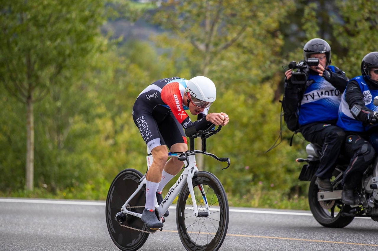 RASKEST: Danske Mikkel Bjerg vant Hafjell tempoen, som var første av tre ritt i Uno-X Development Weekend. Foto: Pål Westgaard RASKEST: Danske Mikkel Bjerg vant Hafjell tempoen, som var første av tre ritt i Uno-X Development Weekend. Foto: Pål Westgaard