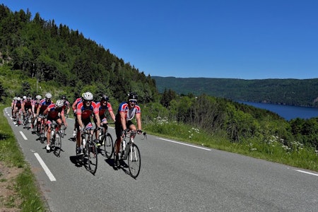 INNLANDSFJORD: Et Rye-lag på vei sydover langs Tyrifjordens vestside. Foto: Ola Morken. 