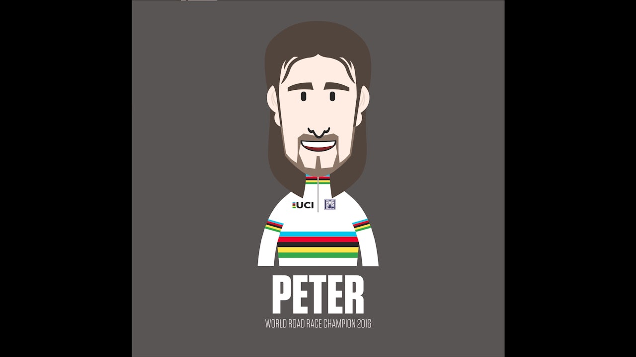 TO, IKKE TRE: Peter Sagan kan av statistiske årsaker ikke vinne årets verdensmesterskap. Illustrasjon: Richard Mitchelson. TO, IKKE TRE: Peter Sagan kan av statistiske årsaker ikke vinne årets verdensmesterskap. Illustrasjon: Richard Mitchelson.