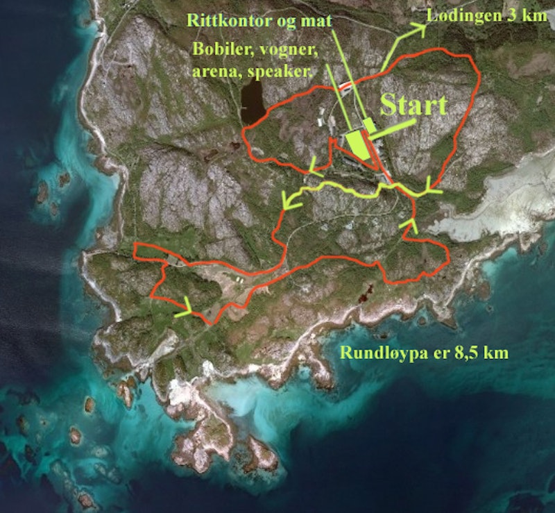 Løypekart for Slaget om Fem Fjorder Løypekart. Slaget om fem fjorder 800x