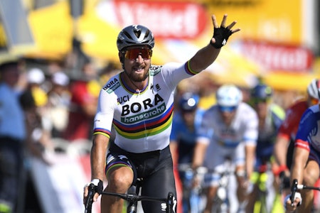 KAOSPILOT: Peter Sagan navigerte seg først over streken, i en katoisk sprintfinale. Foto: Cor Vos.  KAOSPILOT: Peter Sagan navigerte seg først over streken, i en katoisk sprintfinale. Foto: Cor Vos.