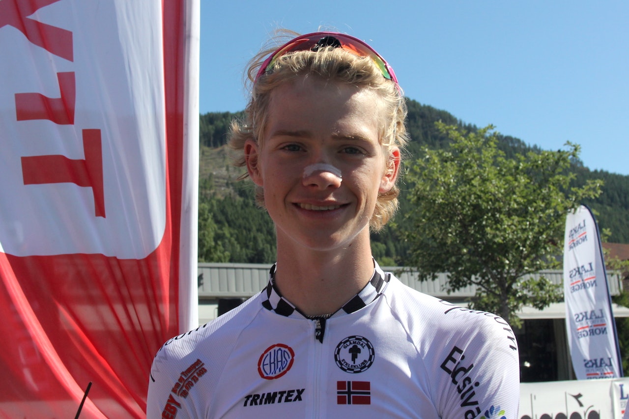 BRUDDKONGE: Vegard Stokke vant to av Tour de Hallingdals fire etapper, den første etter fire mil alene i brudd, dagens etter fem og en halv mil alene i brudd. Foto: Ingeborg Scheve