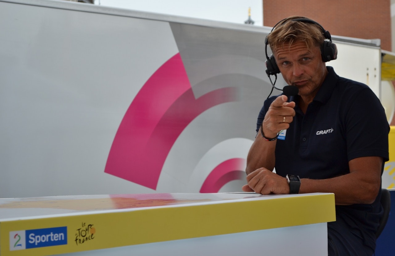 KUNNSKAPSRIK: Dag Otto analyserer etappene i Tour de France fra studio i målområdet. Foto: Marcus Liebold. KUNNSKAPSRIK: Dag Otto analyserer etappene i Tour de France fra studio i målområdet. Foto: Marcus Liebold.