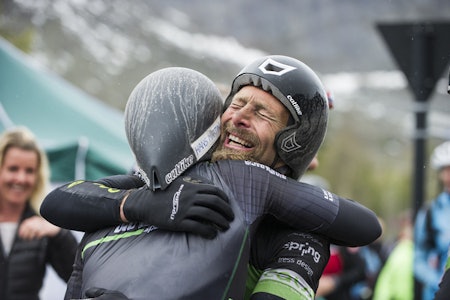 REKORD: Kenneth Fladeland Solheim på Catsj 4:59:59 var førstemann over målstreken i Kristiansand-Hovden. Foto: Espen Sand REKORD: Kenneth Fladeland Solheim på Catsj 4:59:59 var førstemann over målstreken i Kristiansand-Hovden. Foto: Espen Sand