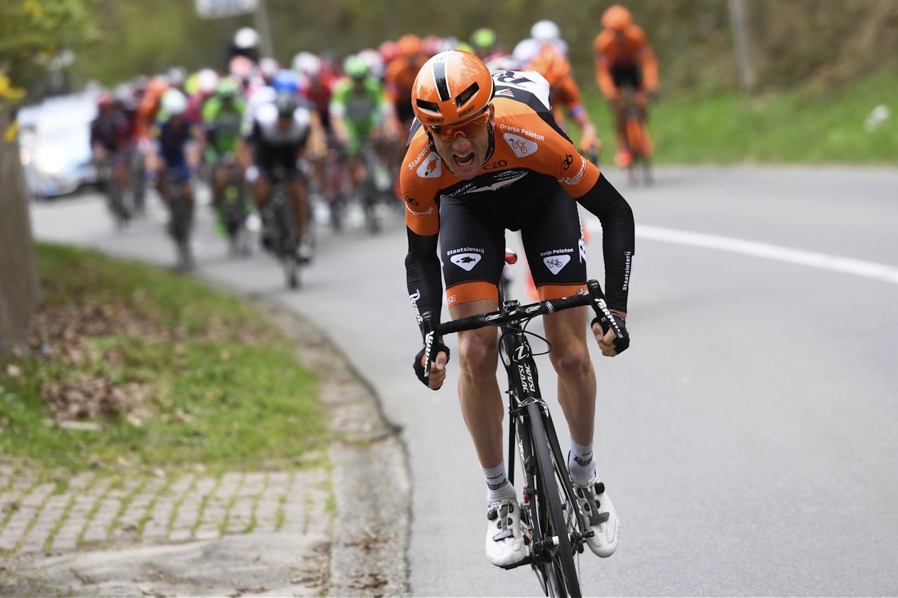 LØNN FOR STREVET: Alltid offensive Pieter Weening var i en egen klasse på dagens etappe. Foto: Cor Vos.  LØNN FOR STREVET: Alltid offensive Pieter Weening var i en egen klasse på dagens etappe. Foto: Cor Vos.