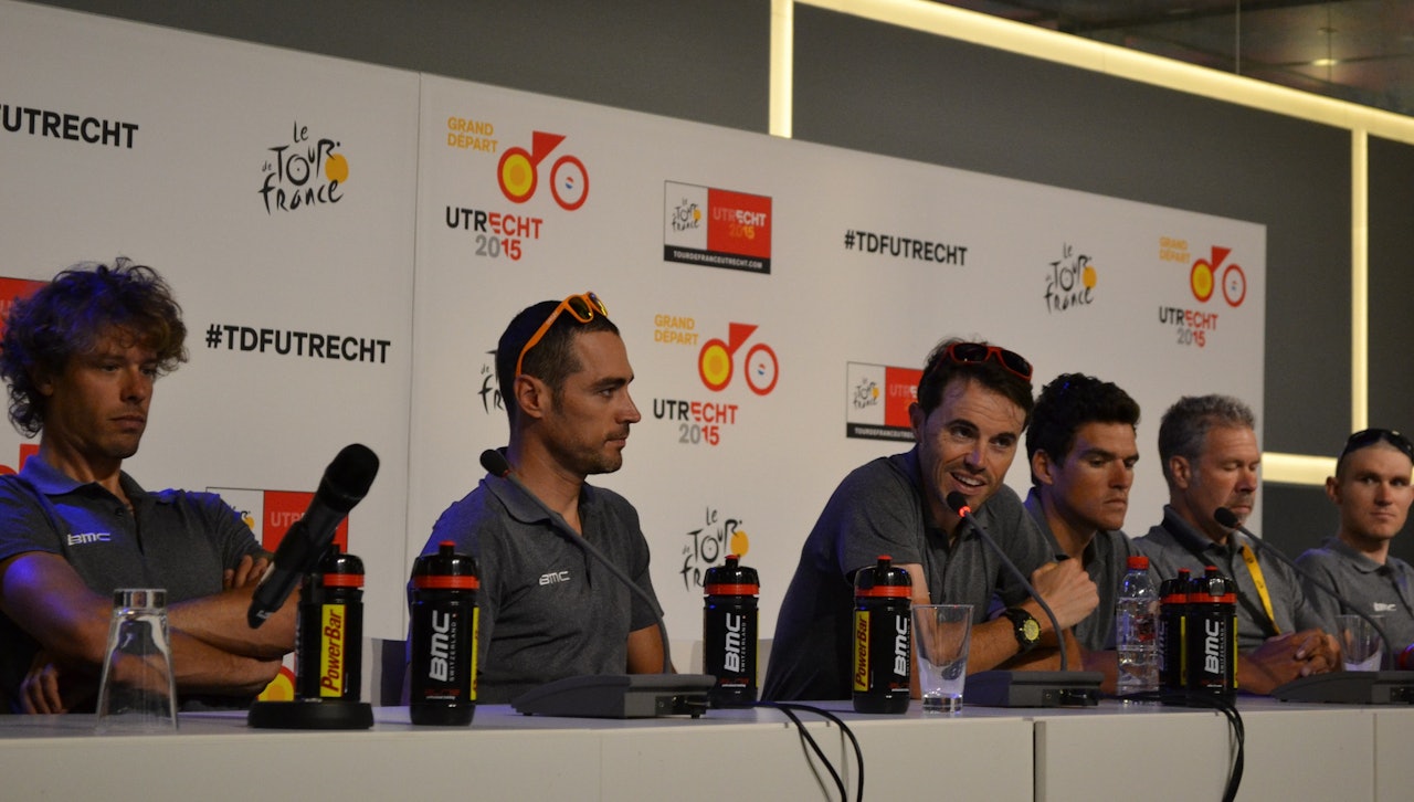 SNAKKESALIG: Proffrytterne stilte i pressekonferanser i Utrecht i dag. Foto: Marcus Liebold. SNAKKESALIG: Proffrytterne stilte i pressekonferanser i Utrecht i dag. Foto: Marcus Liebold.