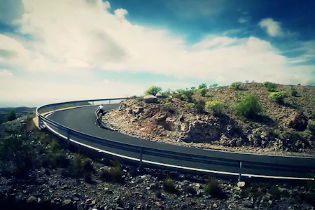 KLATRING: Sjekk ut denne filmen fra fjellene på Gran Canaria! Foto: Skjermdump, Kjetil Ertsås.  KLATRING: Sjekk ut denne filmen fra fjellene på Gran Canaria! Foto: Skjermdump, Kjetil Ertsås.