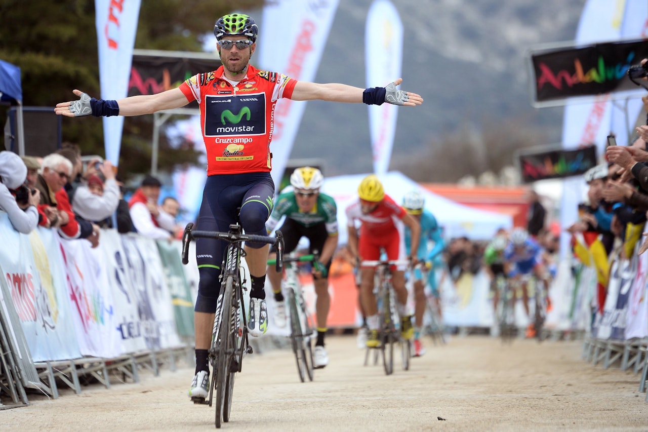 ALTMULIGMANN: Alejandro Valverde imponerte med meget sterk kjøring på dagens etappe. Her fra en annen seier tidligere i år. Foto: Cor Vos. 