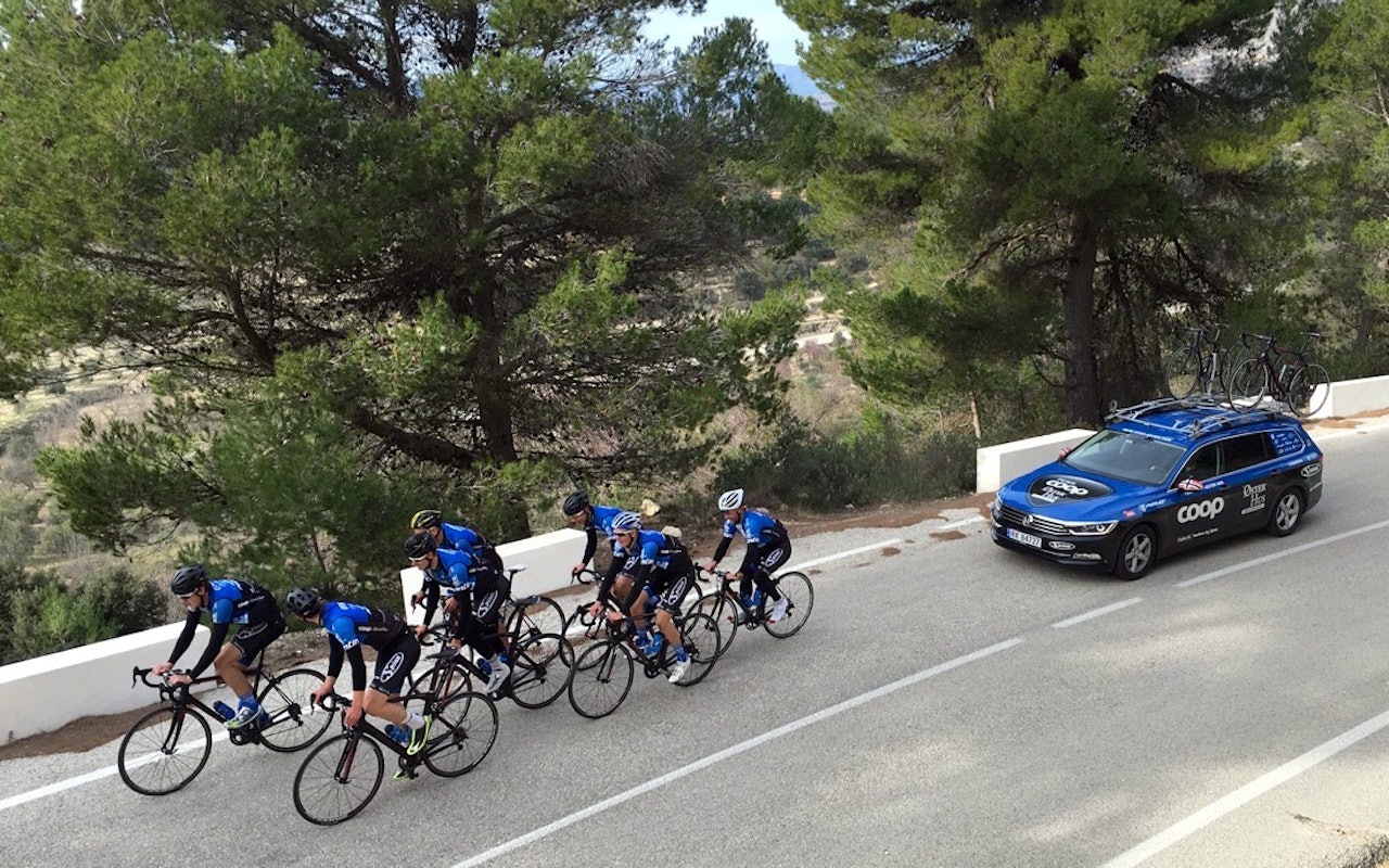 VANT TIL VARMEN: Coop-Østerhus har lagt ned mange treningstimer i Spania gjennom vinteren. Foto: Coop-Østerhus.  VANT TIL VARMEN: Coop-Østerhus har lagt ned mange treningstimer i Spania gjennom vinteren. Foto: Coop-Østerhus.