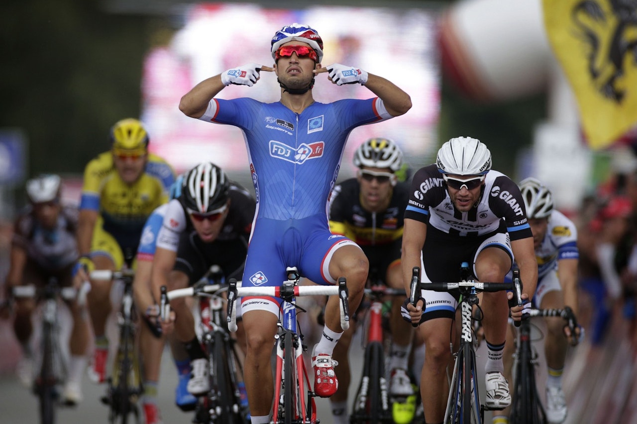 I TOPPFORM: Nacer Bouhanni kommer rett fra etappeseier i Eneco Tour, vant gjorde han i dag også! Foto: Cor Vos. 