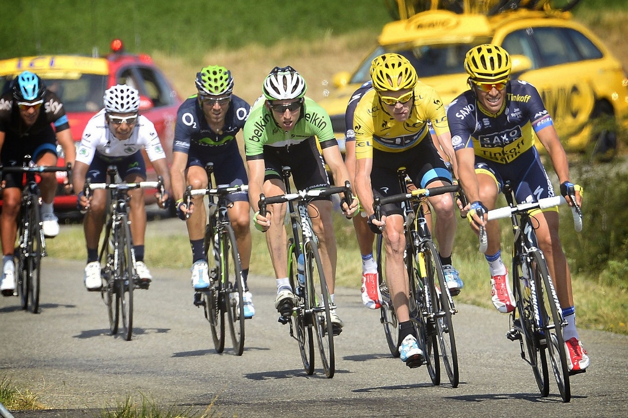 BIKKJESLAGSMÅL: Det er mange om sammenlagtbeinet i årets Vuelta. Chris Froome, Alberto Contador, Nairo Quintana, Alejandro Valverde og Laurens Ten Dam utgjør bare en brøkdel av kandidatene. Foto: Cor Vos.  BIKKJESLAGSMÅL: Det er mange om sammenlagtbeinet i årets Vuelta. Chris Froome, Alberto Contador, Nairo Quintana, Alejandro Valverde og Laurens Ten Dam utgjør bare en brøkdel av kandidatene. Foto: Cor Vos.