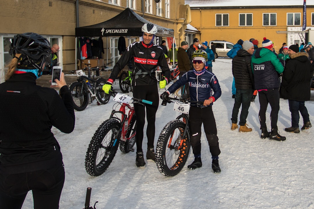 Frister til gjentakelse: Marius Fjeld (til venstre) og Raj Rejeev etter vel gjennomført løp Marius Fjeld Raj Rejeev 1400x933