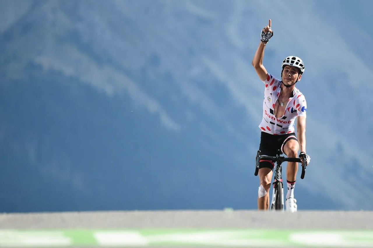 KLATREGEIT: Warren Barguil sikret seg både etappeseieren og klatretrøya etter dagens etappe. Foto: letour.fr KLATREGEIT: Warren Barguil sikret seg både etappeseieren og klatretrøya etter dagens etappe. Foto: letour.fr