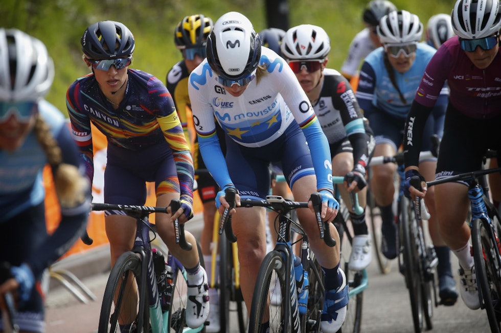 SATTE FART: Annemiek van Vleuten ga gass opp Cauberg og sørget for den avgjørende utskillelsen. Foto: Cor Vos amstel gold race annemiek van vleuten 2021