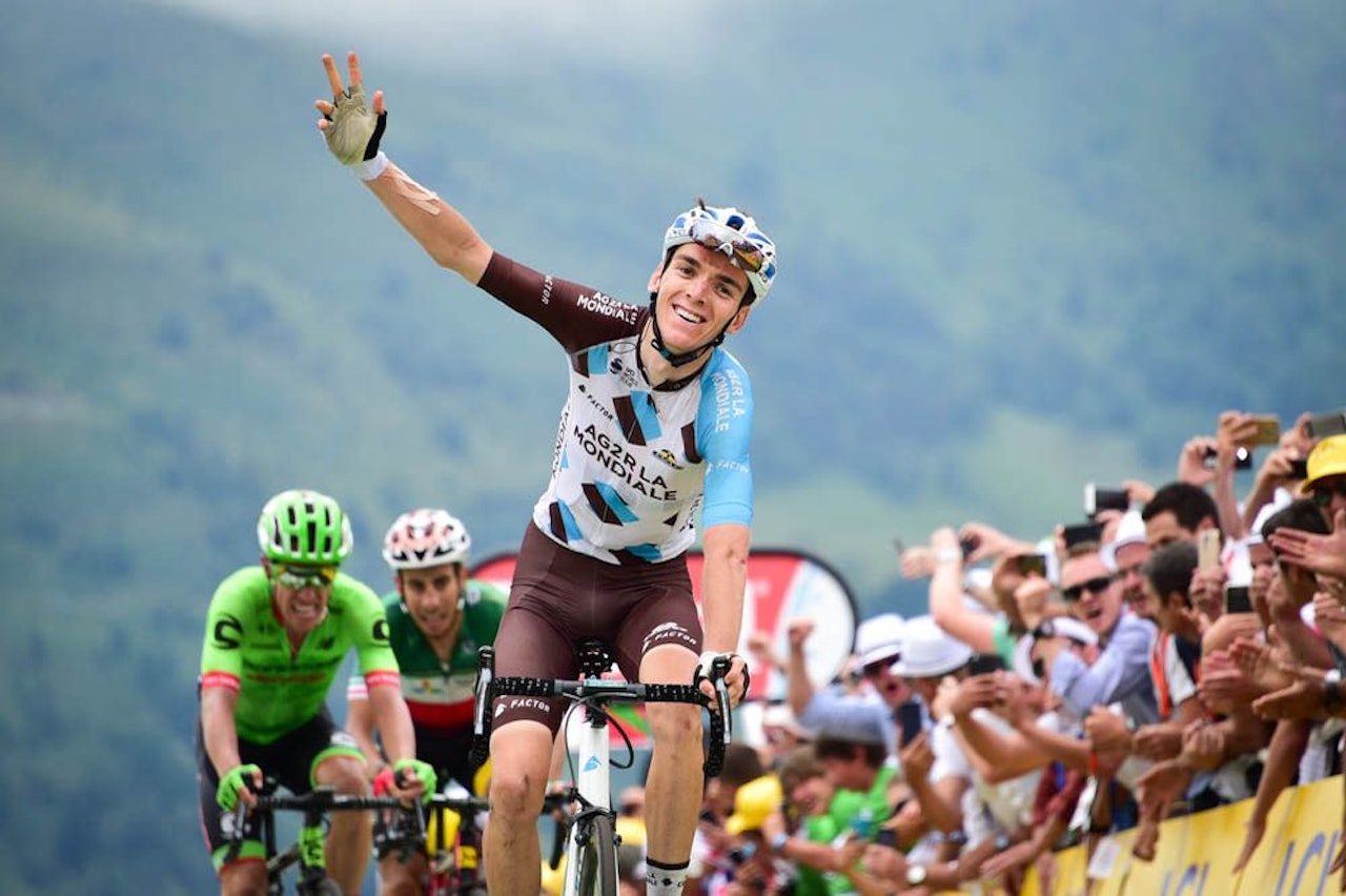 FRANSK KLATRESEIER: Romain Bardet viste seg som den sterkeste i toppfinishen opp til Peyragudes. Foto: letour.fr FRANSK KLATRESEIER: Romain Bardet viste seg som den sterkeste i toppfinishen opp til Peyragudes. Foto: letour.fr