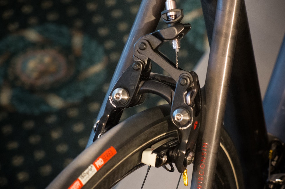 NYTT: Shimanos bremser er ikke lette nok for Trek, så de laget sin egen Bontragerversjon. Dette er andre utgave.