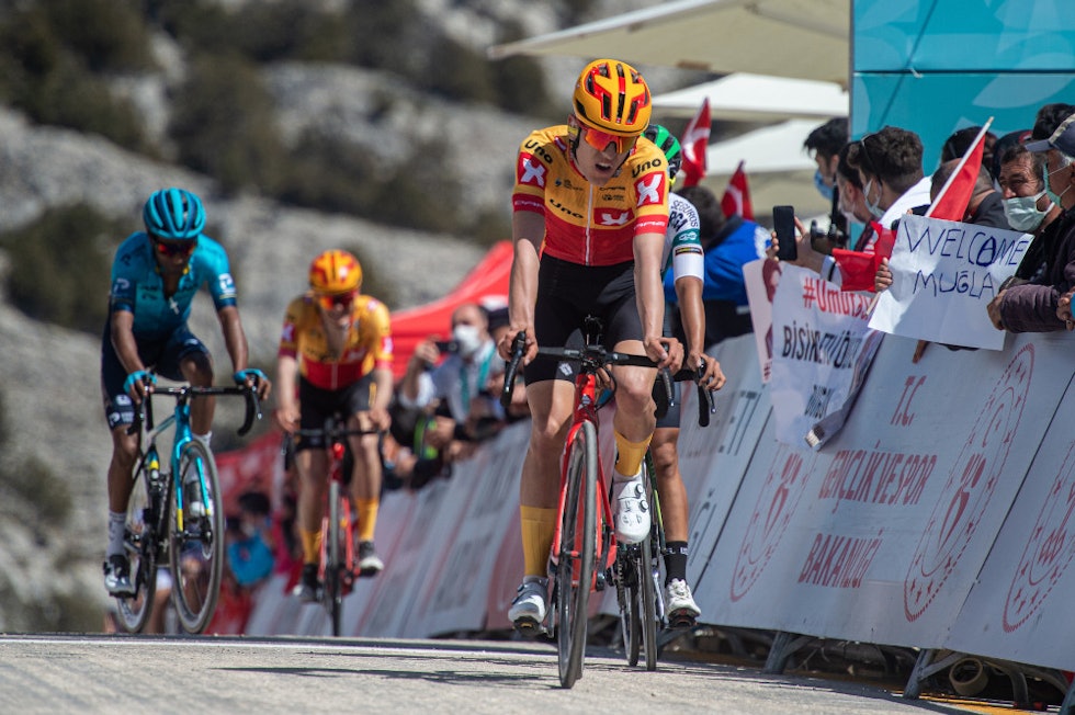 STERK: Fjerdeplassen på kongeetappen i Tour of Turkey viser stort potensial fra Anders Johannessen. Foto: Mario Stiehl anders johannessen tour of turkey uno-x pro cycling