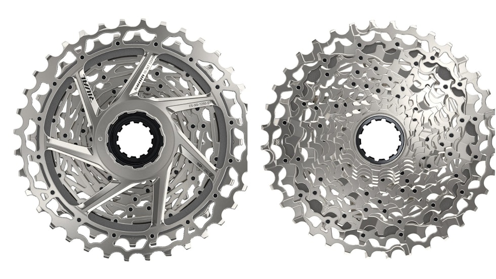 BLANK: Rival-kassetten er blank og finnes i 10-30 og 10-36-varianter. SRAM Rival Kassett
