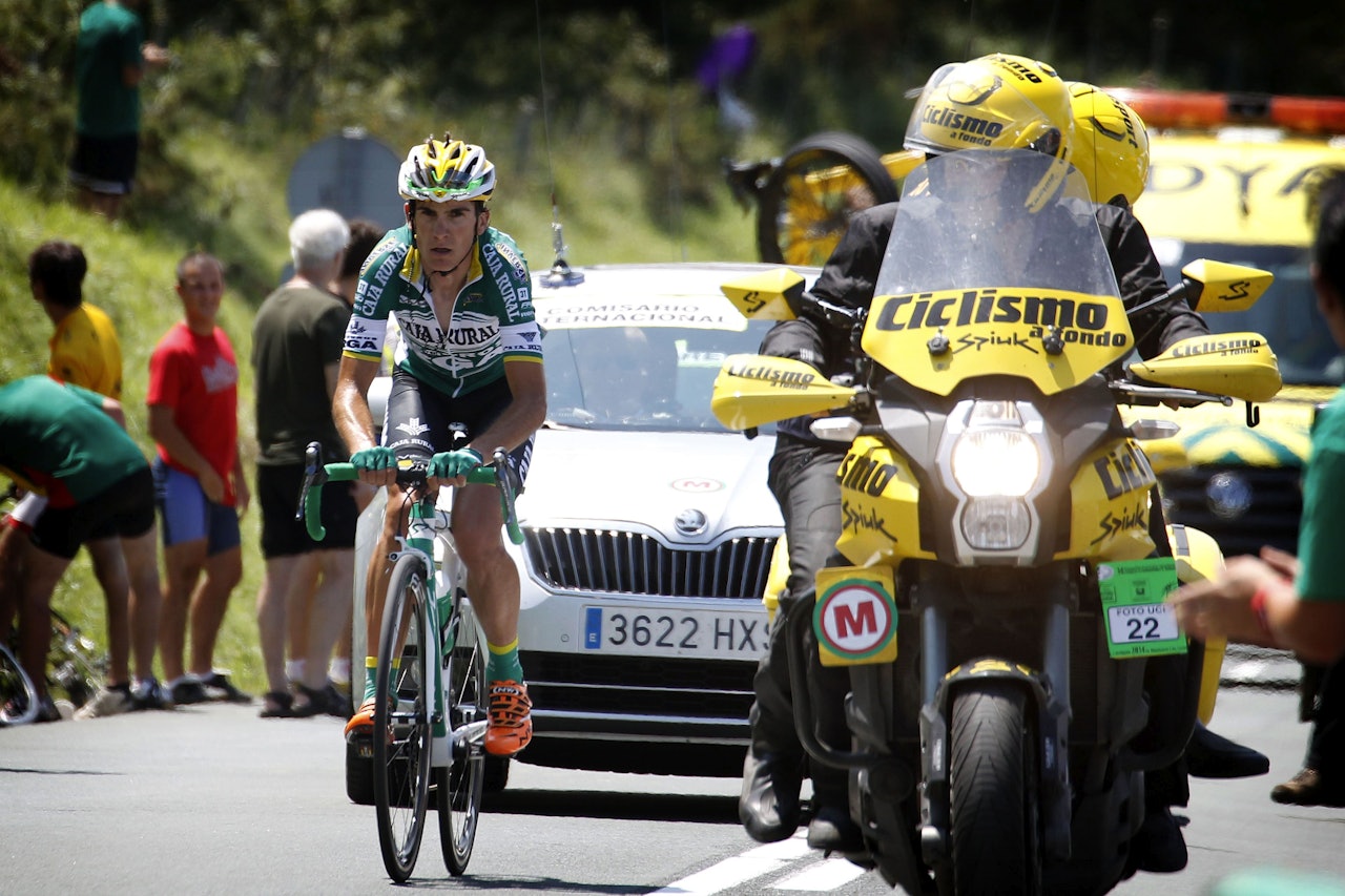 KLATRESTERK: Amets Txurruka har tidligere hatt klatretrøyen i Tour de France, i dag viste han at han fortsatt har saft i beina. Foto: Cor Vos. 