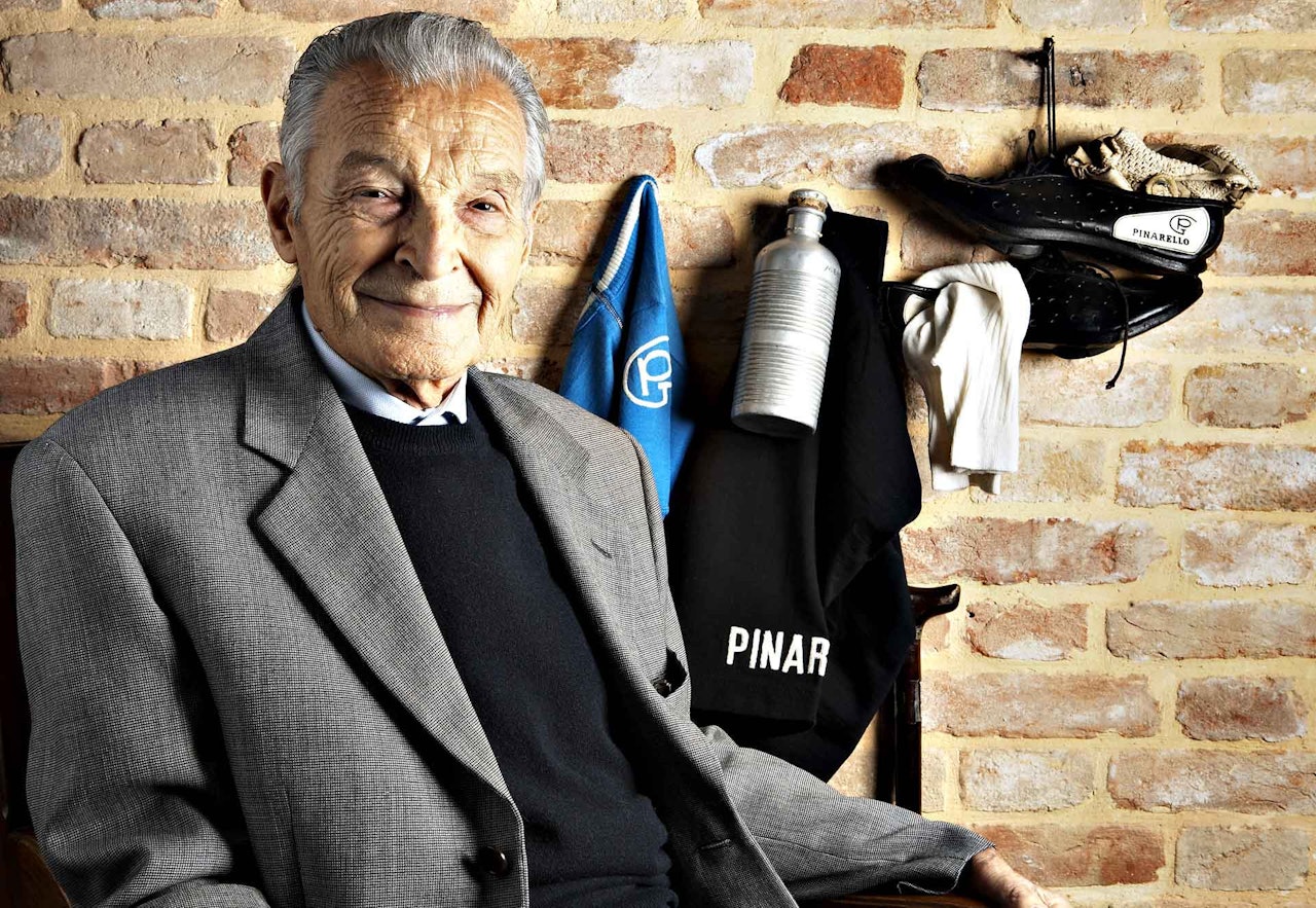 MANNEN BAK: Dette er opphavet til en av de mest kjente sykkelmerkene i verden, Pinarello. Foto: Pinarello. MANNEN BAK: Dette er opphavet til en av de mest kjente sykkelmerkene i verden, Pinarello. Foto: Pinarello.